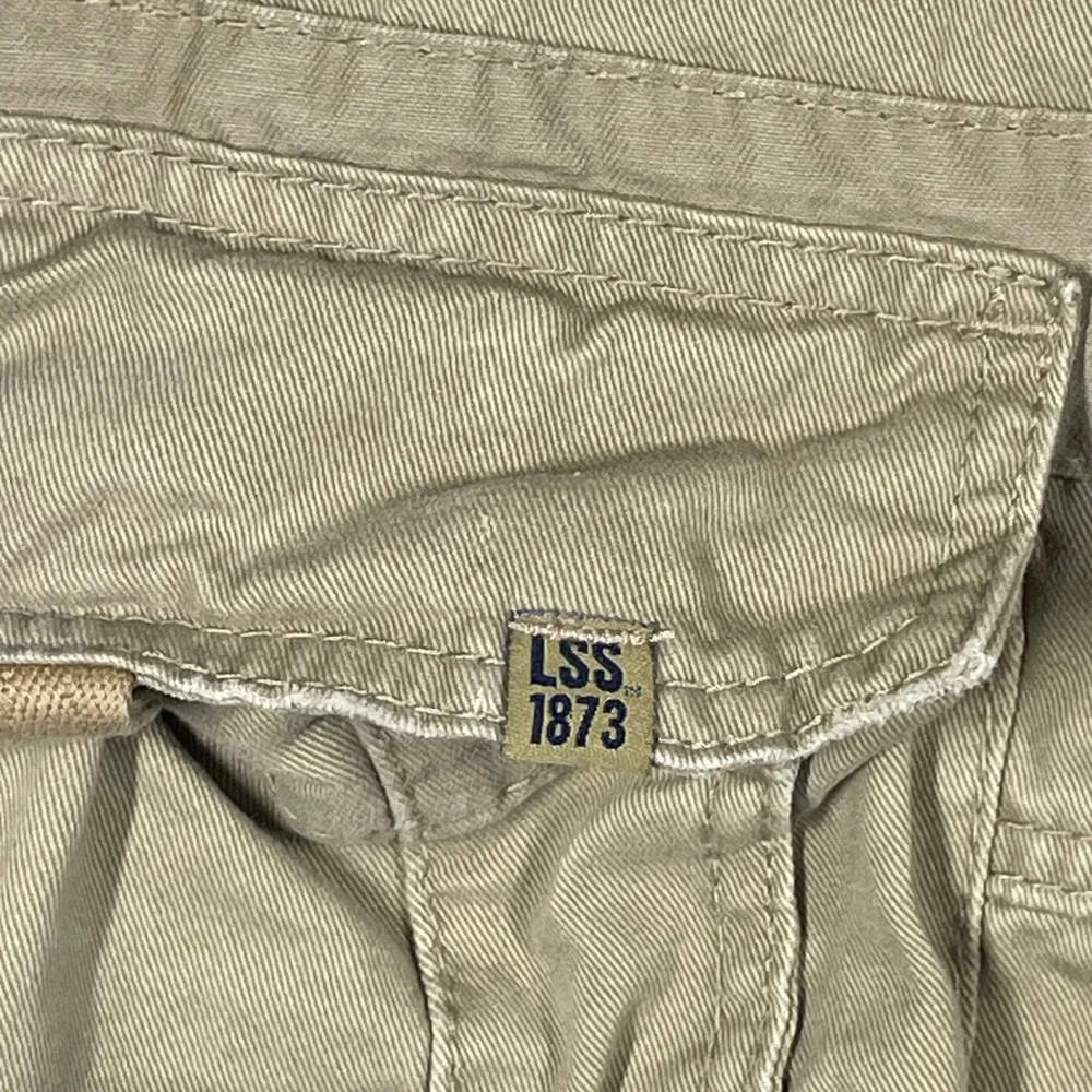 Levi Strauss Signature Mens Cargo Shorts Khaki Tan Cotton Twill W29 C29